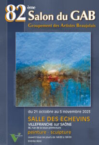Affiche salon du GAB- Groupement des Artistes Beaujolais - 2023