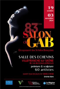 GAB - Association de peintres et sculpteurs du Beaujolais et de sa région - Affiche salon du GAB 2024